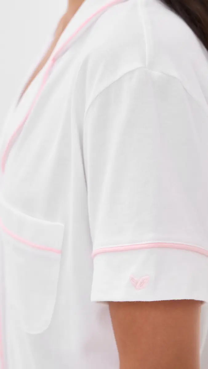 Petite Plume Pima Piping Short Set | Thumbnail 6 Petite Plume Pima Piping Short Set | Thumbnail 6