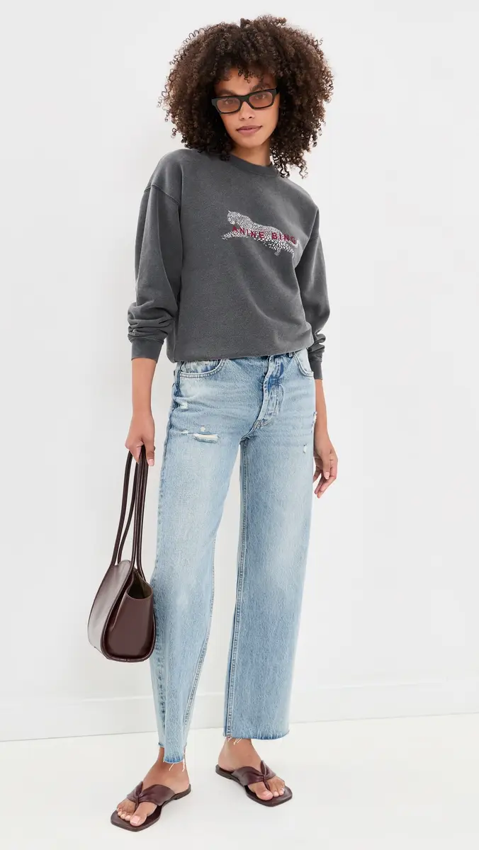 Anine Bing Spencer Leopard Sweatshirt | Thumbnail 5 Anine Bing Spencer Leopard Sweatshirt | Thumbnail 5