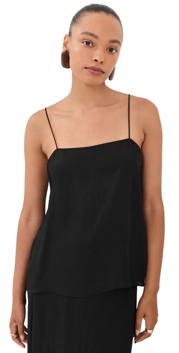 Tibi Summer Slip Cami Black | Image 1 Tibi Summer Slip Cami Black | Image 1