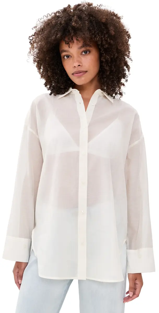 By Malene Birger Derris Soft Organza Blouse Soft White | Image 1 By Malene Birger Derris Soft Organza Blouse Soft White | Image 1
