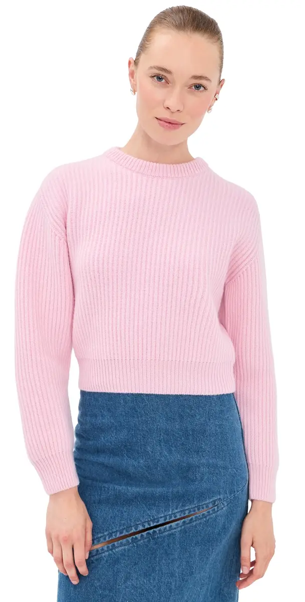 Jil Sander Wool Crew Neck Sweater Candy Pink | Image 1 Jil Sander Wool Crew Neck Sweater Candy Pink | Image 1