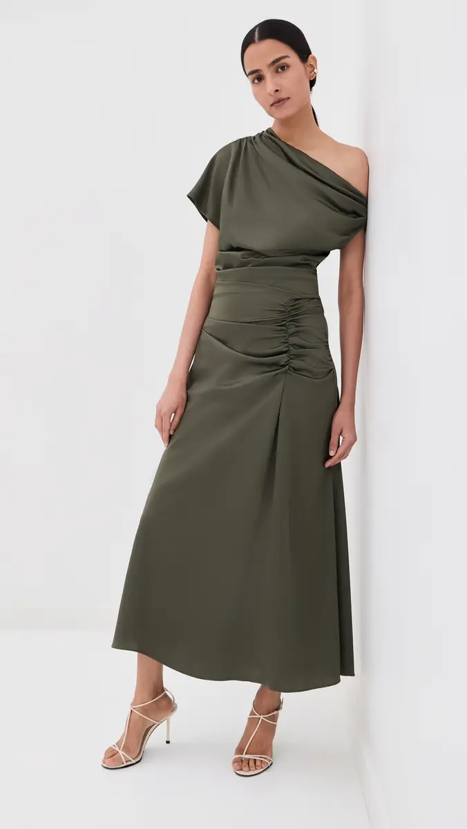Simkhai Joanna Asymmetrical Midi Dress | Thumbnail 2