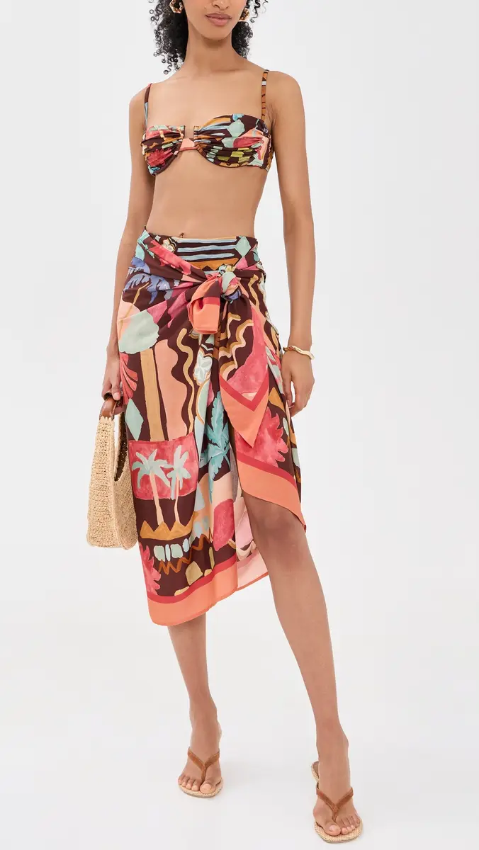 MINKPINK Isola Sarong Cocoa Coast One Size | Thumbnail 5