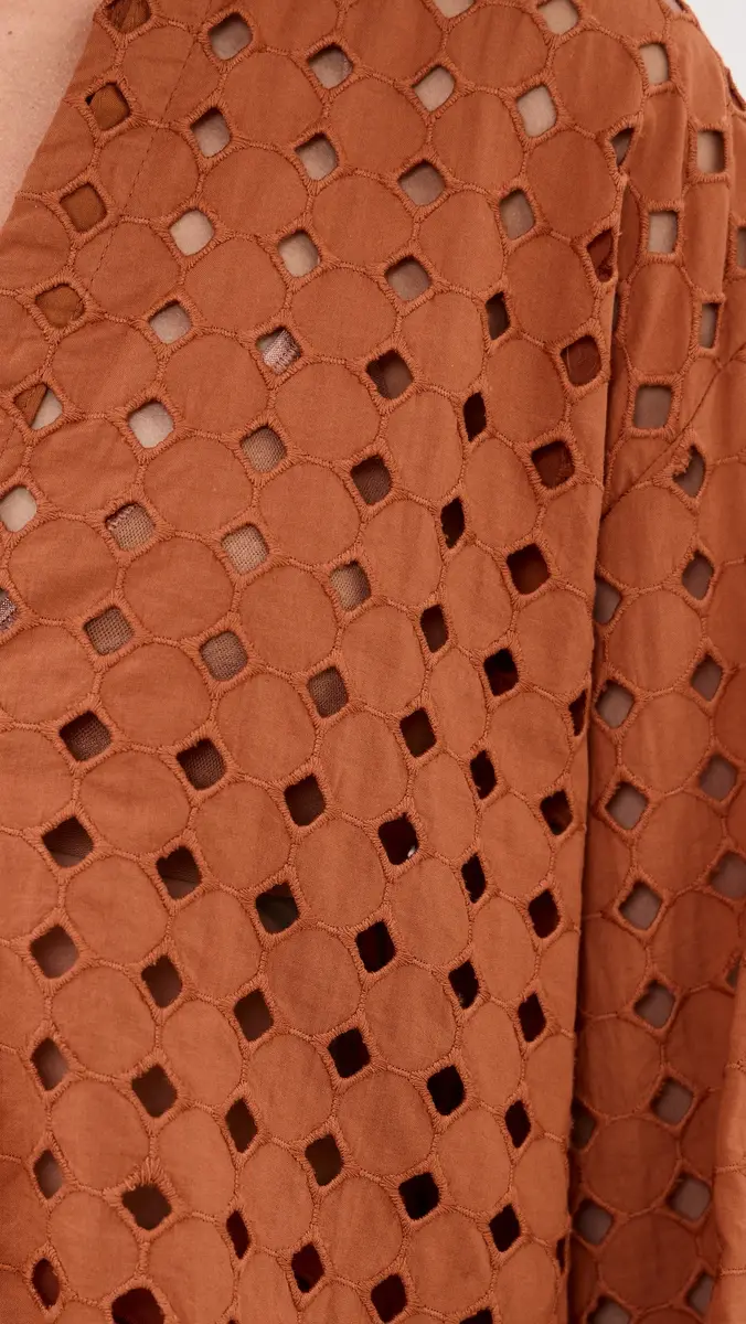 Dress To Brown Castanha Cuffed Eyelet Shirt | Thumbnail 6 Dress To Brown Castanha Cuffed Eyelet Shirt | Thumbnail 6