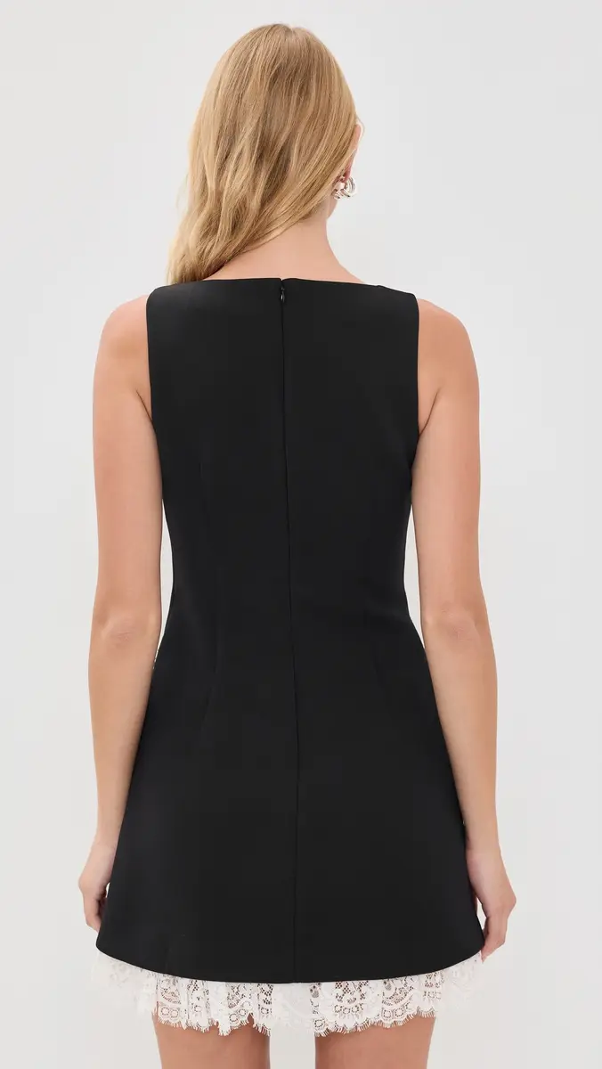 Self-Portrait Bow Lace Mini Dress | Thumbnail 3 Self-Portrait Bow Lace Mini Dress | Thumbnail 3