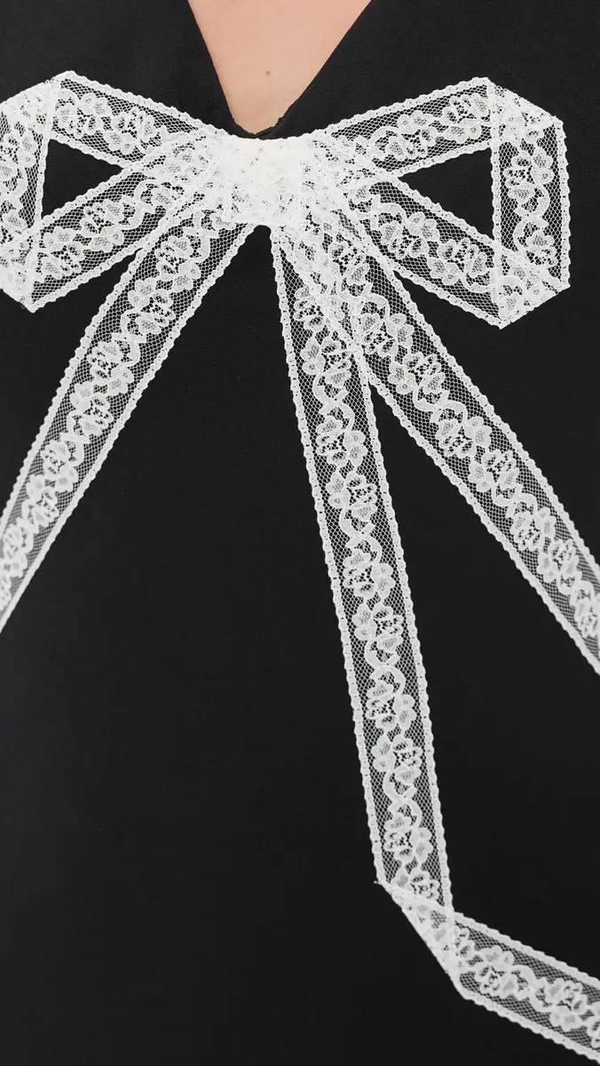 Self-Portrait Bow Lace Mini Dress | Thumbnail 6 Self-Portrait Bow Lace Mini Dress | Thumbnail 6