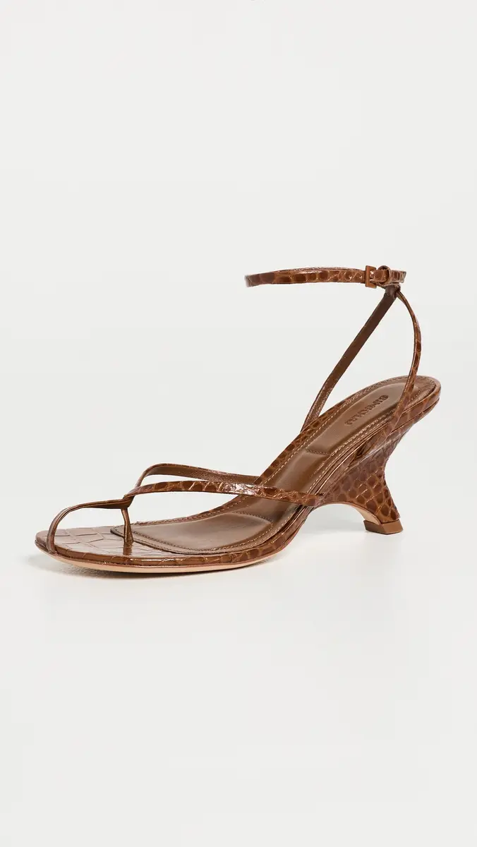 Simkhai Kelsey Embossed Leather Strappy Wedge Sandals | Thumbnail 2 Simkhai Kelsey Embossed Leather Strappy Wedge Sandals | Thumbnail 2