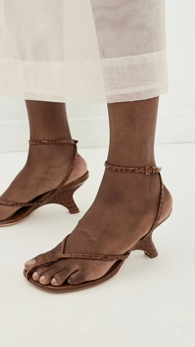 Simkhai Kelsey Embossed Leather Strappy Wedge Sandals | Thumbnail 5 Simkhai Kelsey Embossed Leather Strappy Wedge Sandals | Thumbnail 5