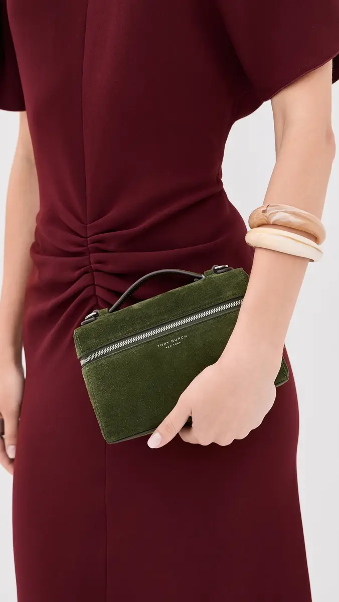 Tory Burch Suede Slim Top Handle Bag | Thumbnail 3 Tory Burch Suede Slim Top Handle Bag | Thumbnail 3