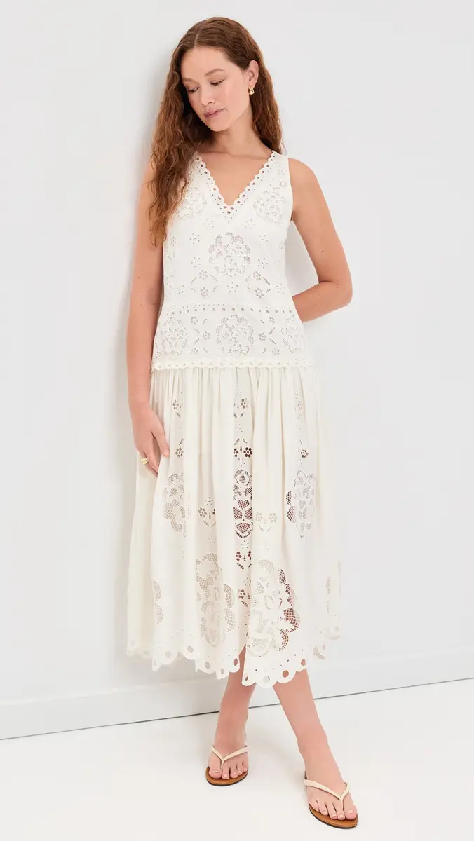 Sea Gardener Embroidered Dress | Thumbnail 2