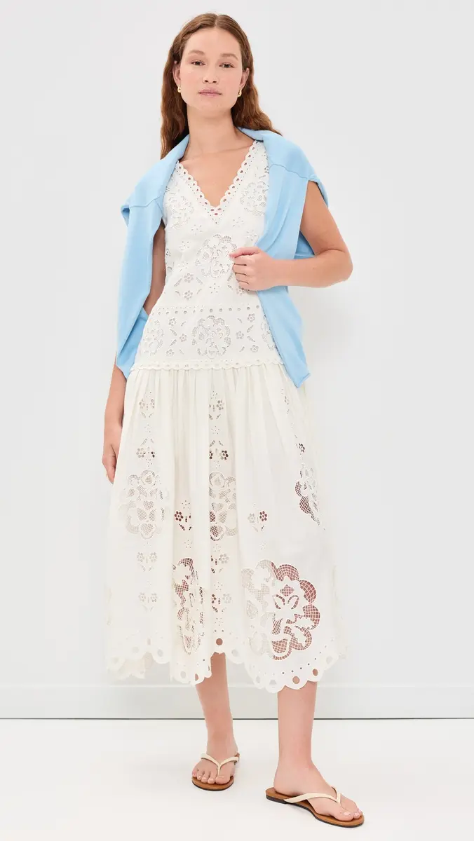 Sea Gardener Embroidered Dress | Thumbnail 5