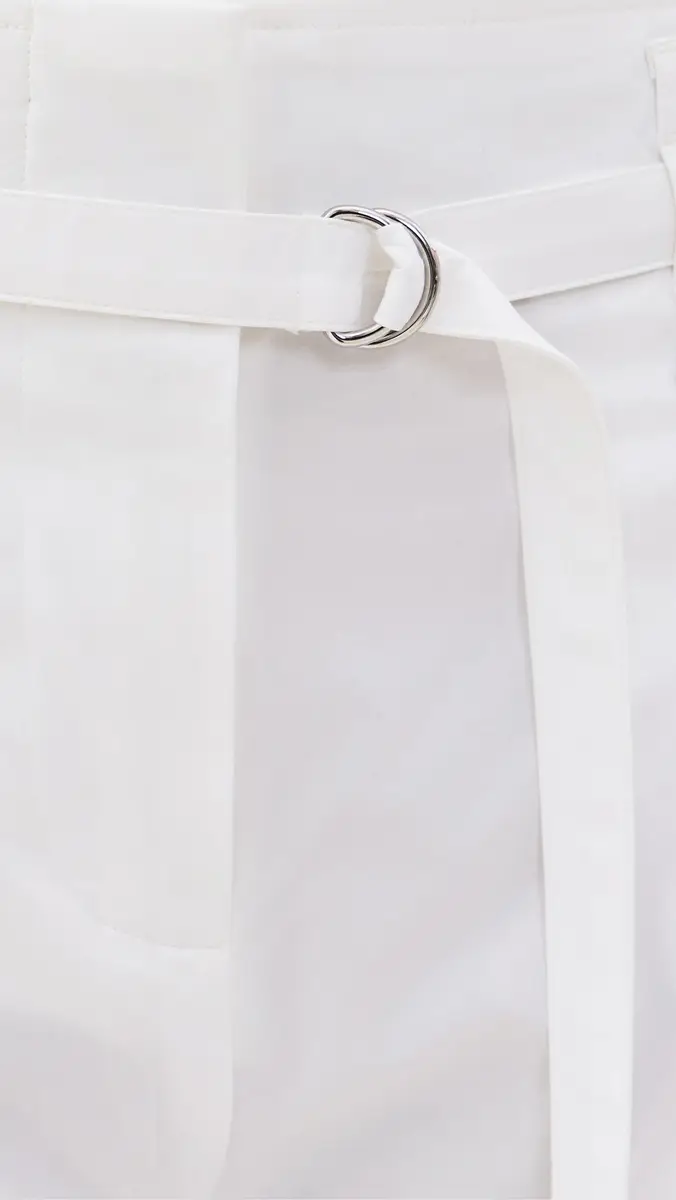 Proenza Schouler White Label Cropped Raver Pants In Poplin White | Thumbnail 6 Proenza Schouler White Label Cropped Raver Pants In Poplin White | Thumbnail 6