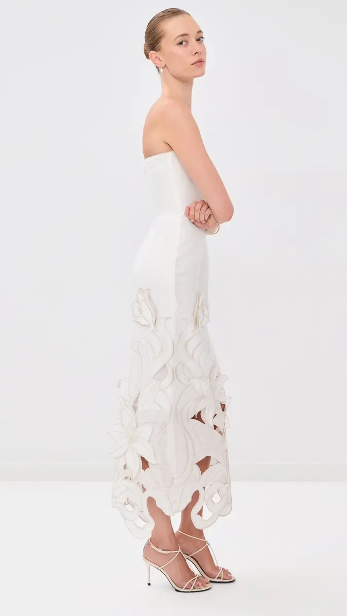LEO LIN Rayna Applique Bustier Maxi Dress | Thumbnail 4 LEO LIN Rayna Applique Bustier Maxi Dress | Thumbnail 4