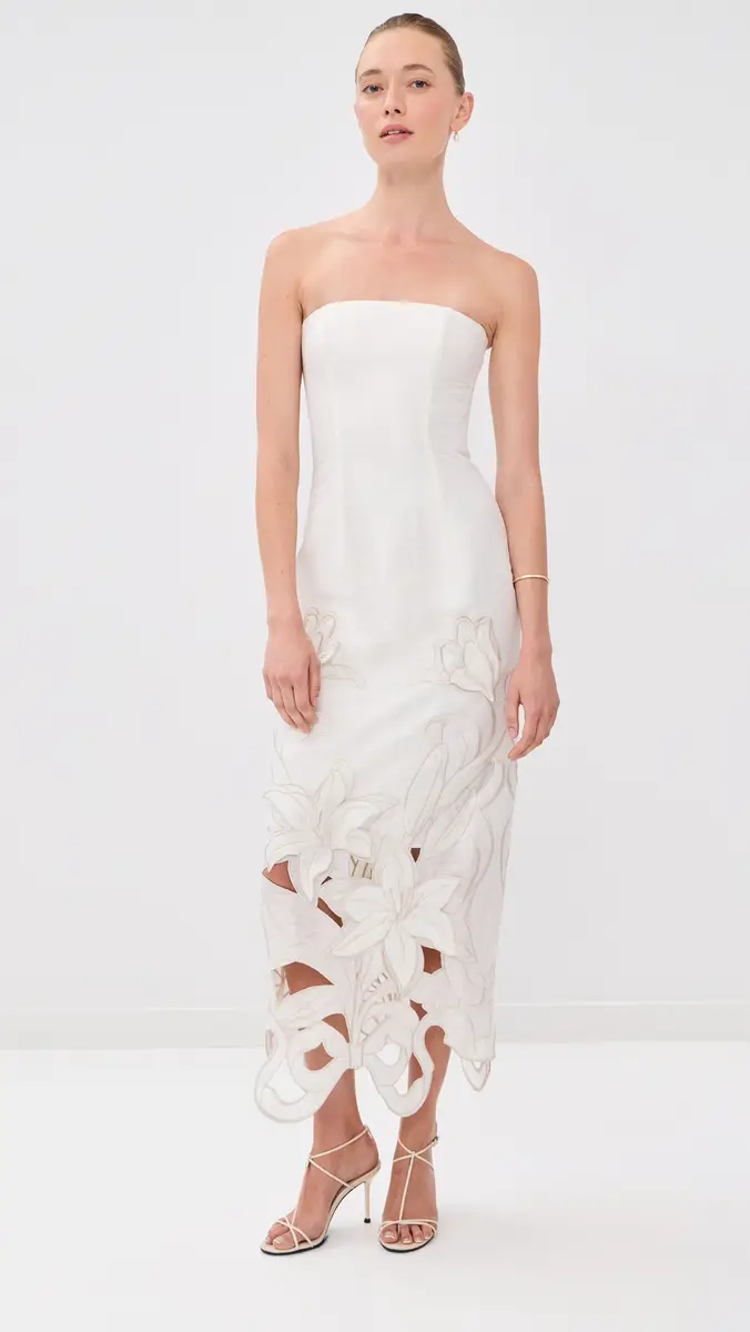 LEO LIN Rayna Applique Bustier Maxi Dress | Thumbnail 5 LEO LIN Rayna Applique Bustier Maxi Dress | Thumbnail 5