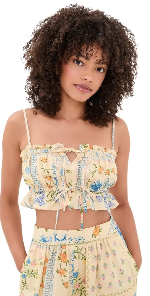 Agua Bendita Vichy Ruffled Crop Top ulticolor | Image 1 Agua Bendita Vichy Ruffled Crop Top ulticolor | Image 1