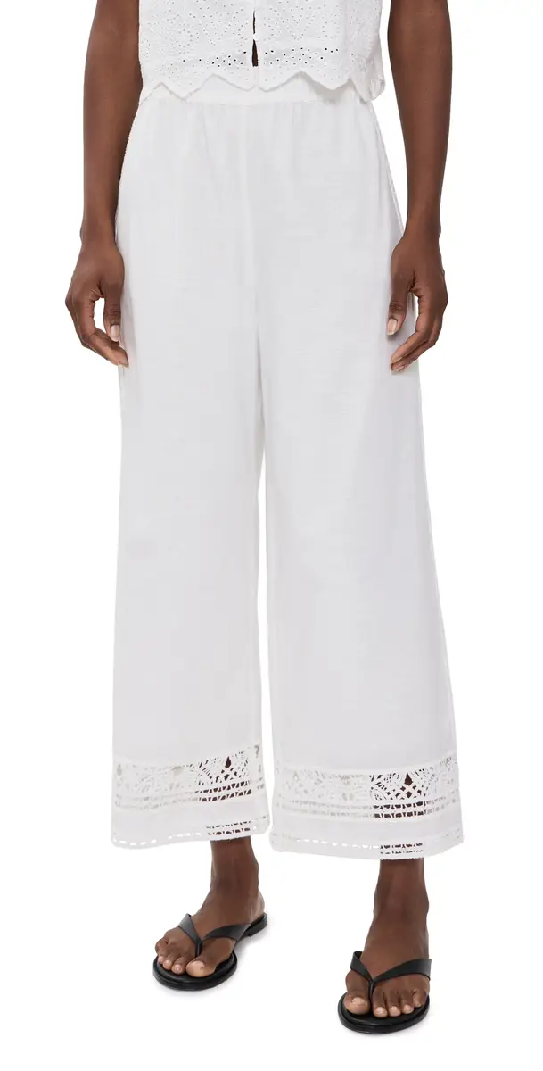 Z Supply Scout Embroidered Pants White | Image 1 Z Supply Scout Embroidered Pants White | Image 1
