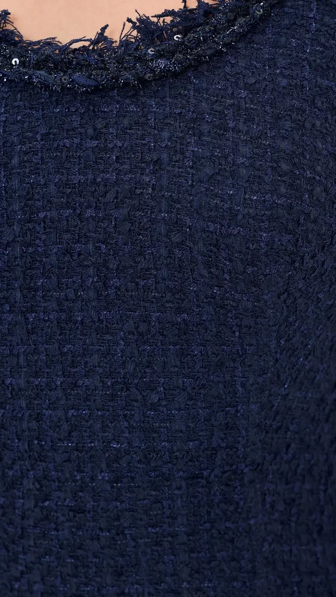 Self-Portrait Boucle Midi Dress | Thumbnail 6 Self-Portrait Boucle Midi Dress | Thumbnail 6