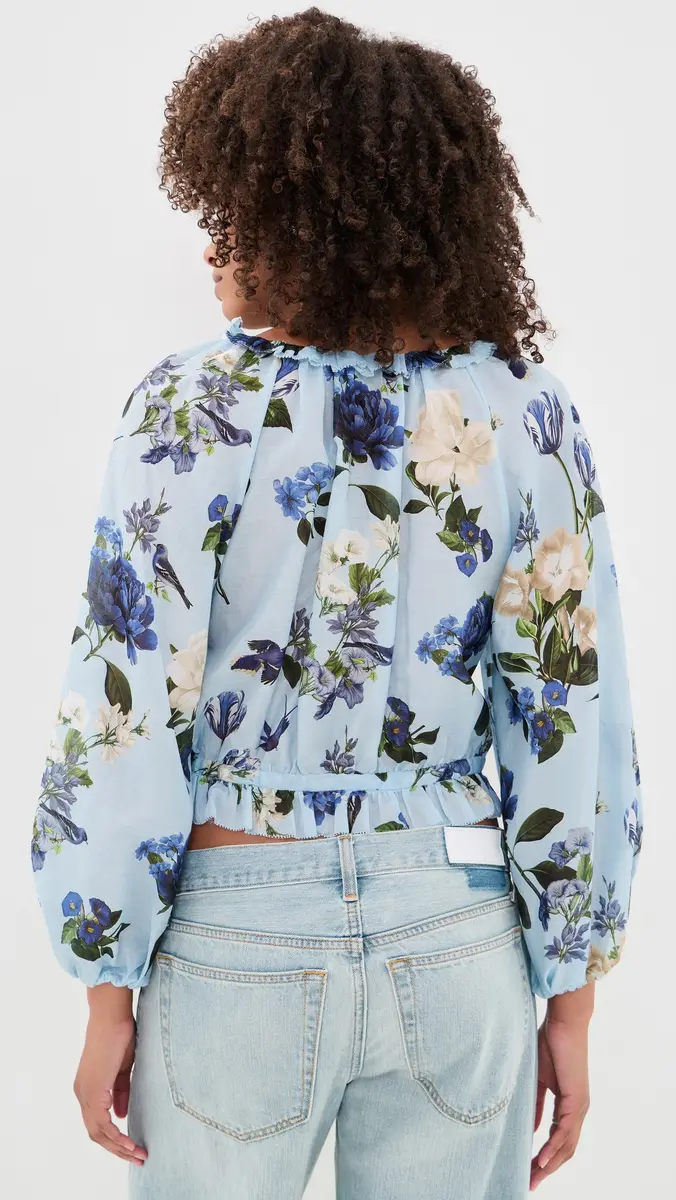 Alice + Olivia Mclaine Cropped Blouse | Thumbnail 3 Alice + Olivia Mclaine Cropped Blouse | Thumbnail 3
