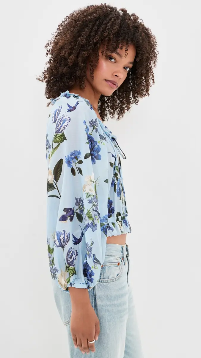 Alice + Olivia Mclaine Cropped Blouse | Thumbnail 4 Alice + Olivia Mclaine Cropped Blouse | Thumbnail 4