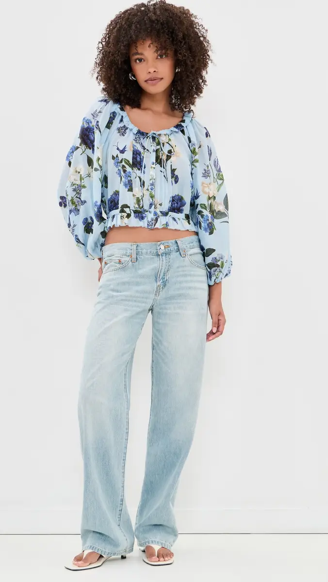 Alice + Olivia Mclaine Cropped Blouse | Thumbnail 5 Alice + Olivia Mclaine Cropped Blouse | Thumbnail 5