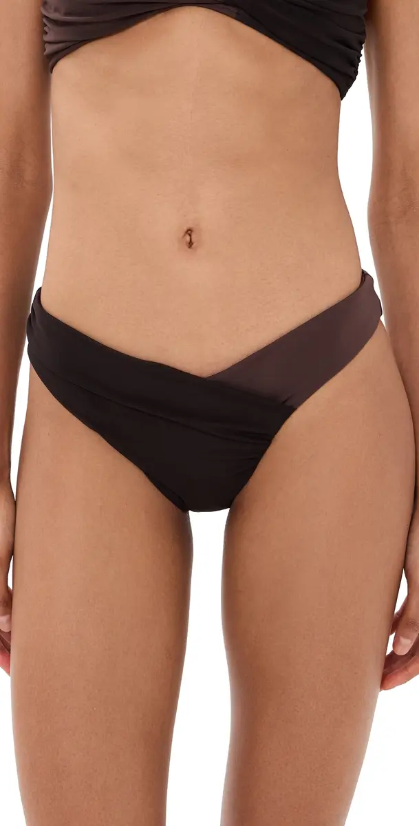 Staud Emsley Bikini Bottoms Espresso/Dark Chocolate | Image 1 Staud Emsley Bikini Bottoms Espresso/Dark Chocolate | Image 1