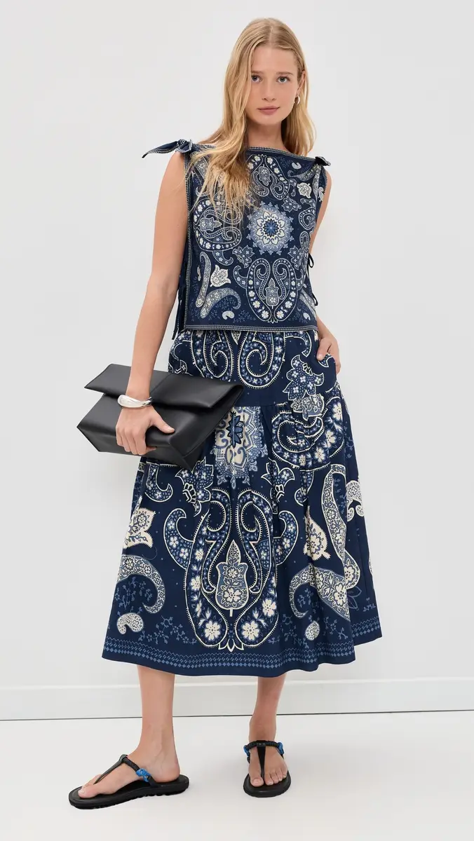 Sea Emelina Print Midi Skirt | Thumbnail 5 Sea Emelina Print Midi Skirt | Thumbnail 5