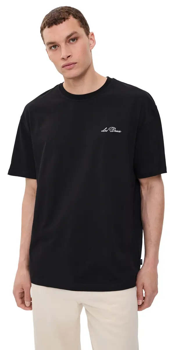 Les Deux Crew T-Shirt Black/White | Image 1 Les Deux Crew T-Shirt Black/White | Image 1