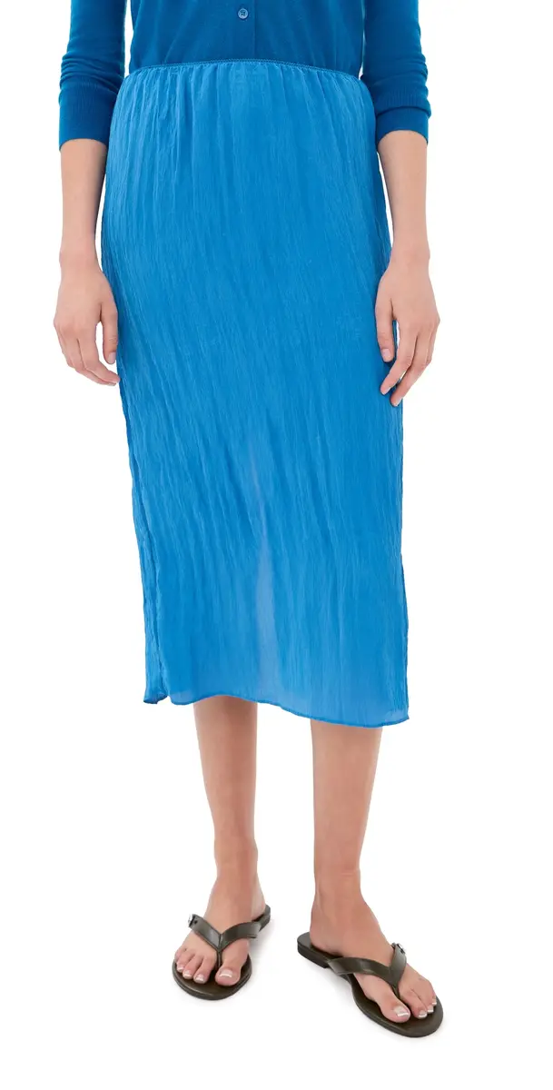 Tibi The Crinkle Slip Skirt Bright Blue | Image 1 Tibi The Crinkle Slip Skirt Bright Blue | Image 1