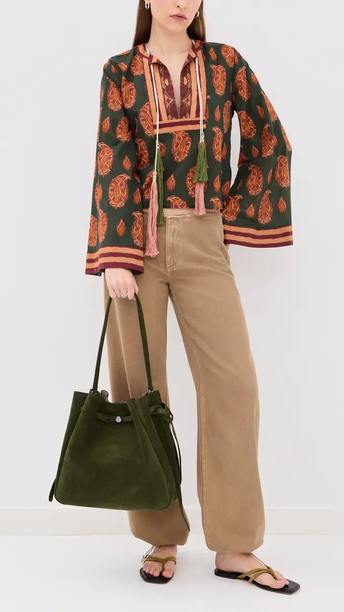 Tory Burch Romy Suede Large Bucket Bag | Thumbnail 3 Tory Burch Romy Suede Large Bucket Bag | Thumbnail 3