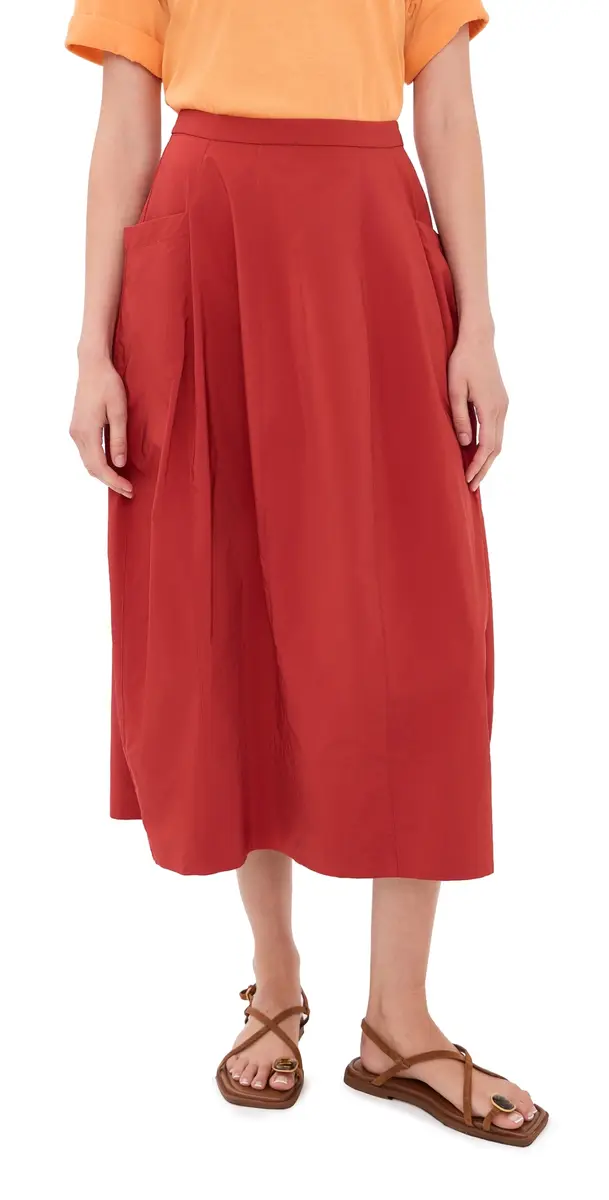 Tibi Nylon Lantern Skirt Red 6 | Image 1 Tibi Nylon Lantern Skirt Red 6 | Image 1