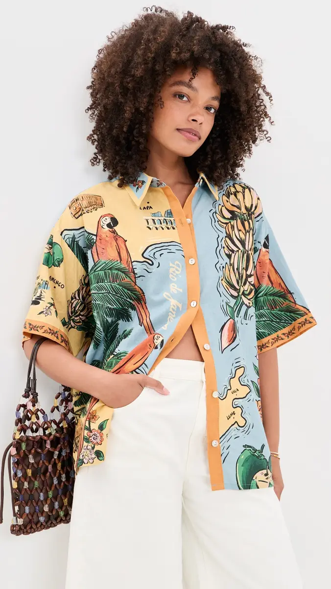 Farm Rio Beaches Path Shirt | Thumbnail 2 Farm Rio Beaches Path Shirt | Thumbnail 2