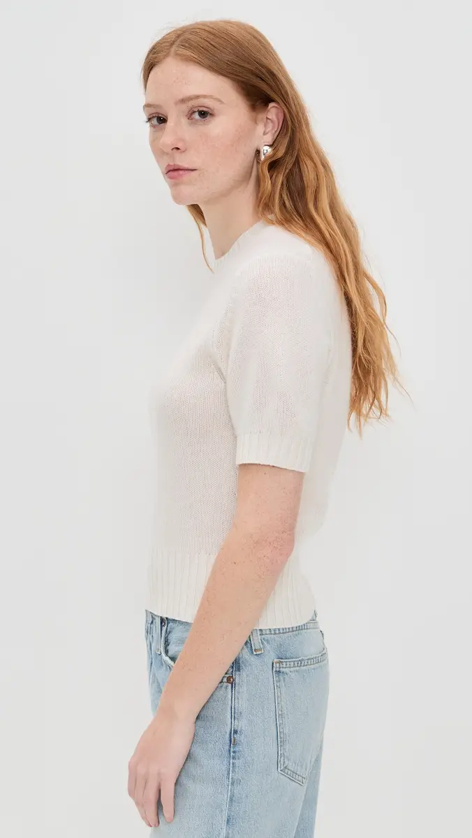 White + Warren Cashmere T-Shirt Sweater | Thumbnail 4 White + Warren Cashmere T-Shirt Sweater | Thumbnail 4