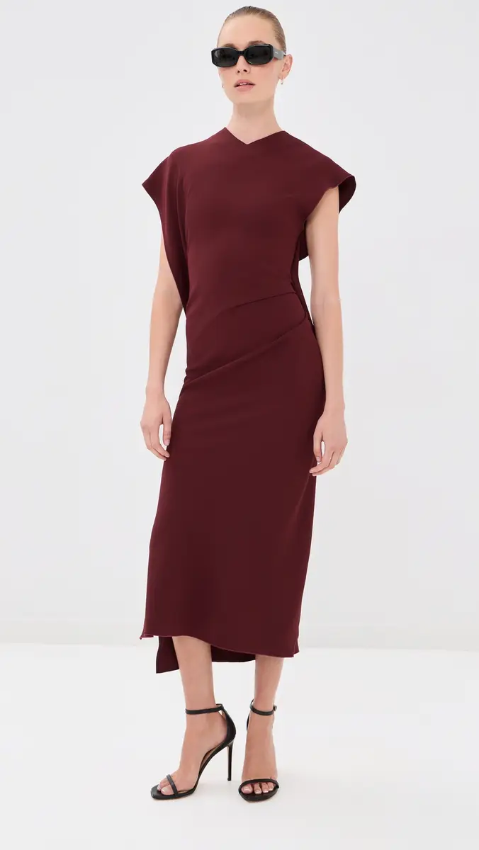Victoria Beckham Victoria Midi Dress CINNABAR RED | Thumbnail 2 Victoria Beckham Victoria Midi Dress CINNABAR RED | Thumbnail 2