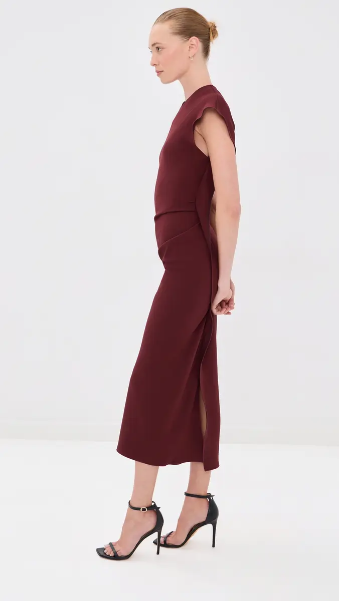 Victoria Beckham Victoria Midi Dress CINNABAR RED | Thumbnail 4 Victoria Beckham Victoria Midi Dress CINNABAR RED | Thumbnail 4