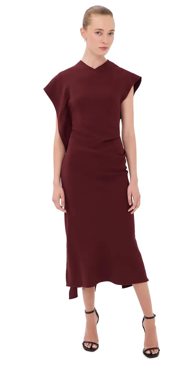 Victoria Midi Dress CINNABAR RED
