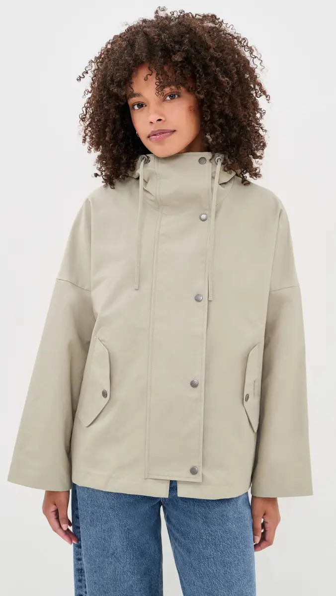 Barbour Kingswood Showerproof Jacket Light Sand/Navy Gingham | Thumbnail 2 Barbour Kingswood Showerproof Jacket Light Sand/Navy Gingham | Thumbnail 2