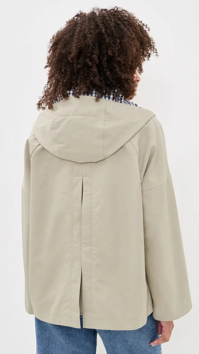 Barbour Kingswood Showerproof Jacket Light Sand/Navy Gingham | Thumbnail 3 Barbour Kingswood Showerproof Jacket Light Sand/Navy Gingham | Thumbnail 3