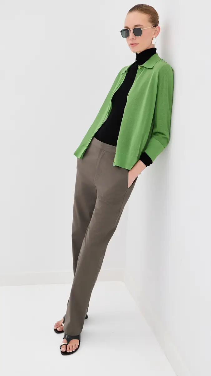 Tibi Featherweight Ribbed Split Neck Turtleneck Sweater | Thumbnail 5 Tibi Featherweight Ribbed Split Neck Turtleneck Sweater | Thumbnail 5