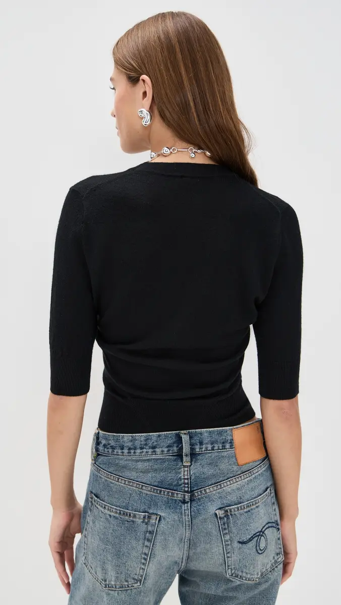 R13 Elbow Sleeve Split Hem Cardigan | Thumbnail 3 R13 Elbow Sleeve Split Hem Cardigan | Thumbnail 3