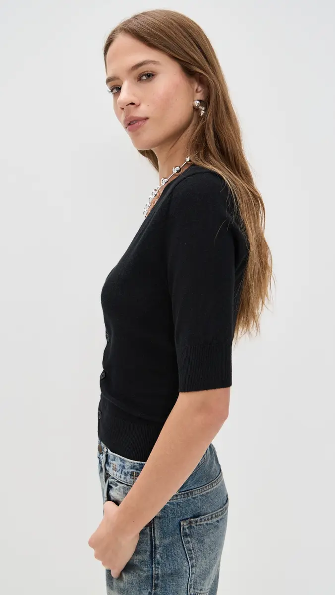 R13 Elbow Sleeve Split Hem Cardigan | Thumbnail 4 R13 Elbow Sleeve Split Hem Cardigan | Thumbnail 4
