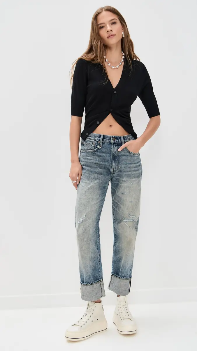 R13 Elbow Sleeve Split Hem Cardigan | Thumbnail 5 R13 Elbow Sleeve Split Hem Cardigan | Thumbnail 5
