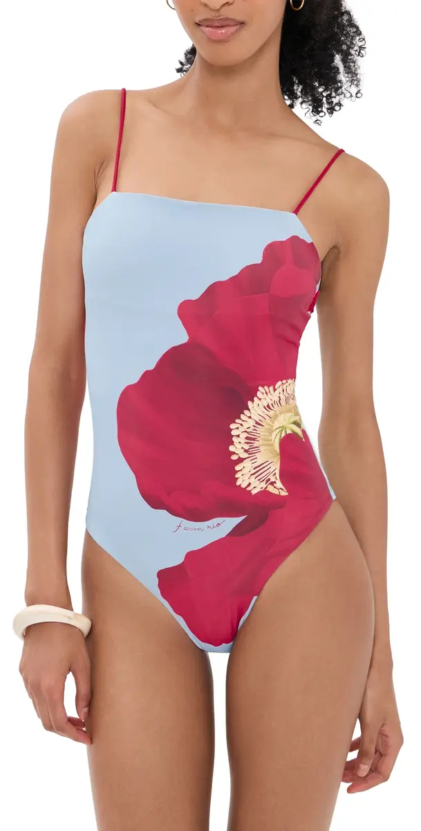 FARM Rio Full Cut Placed One Piece Poppy Flowers | Image 1 FARM Rio Full Cut Placed One Piece Poppy Flowers | Image 1