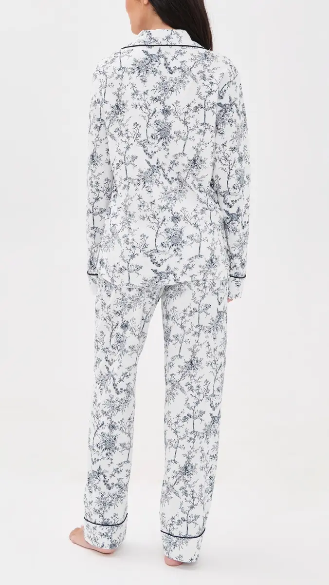 Petite Plume Pima Pajamas Set White | Thumbnail 3