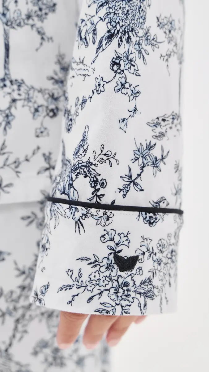 Petite Plume Pima Pajamas Set White | Thumbnail 5