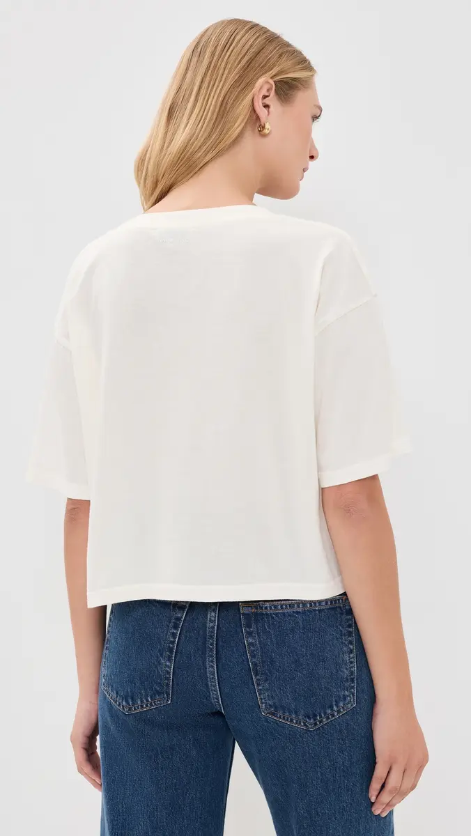 Anine Bing Johnny Cropped Tee | Thumbnail 3