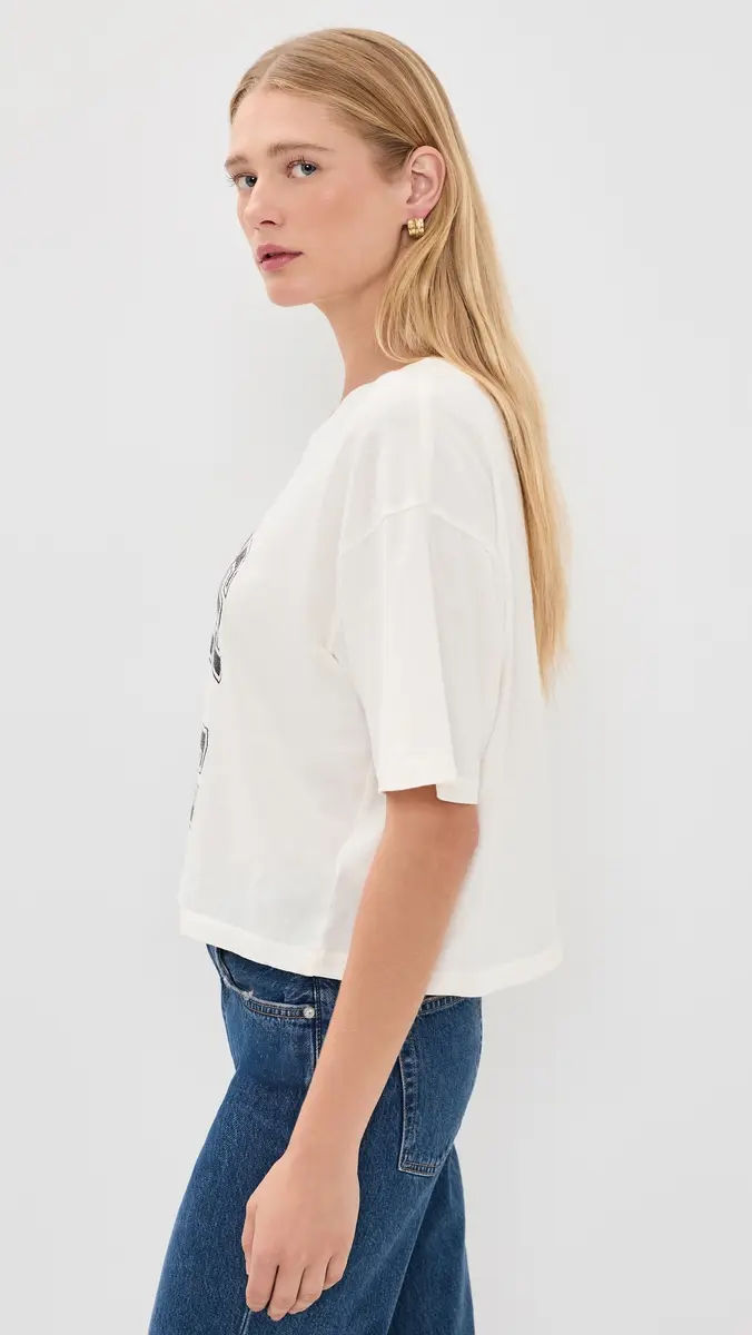 Anine Bing Johnny Cropped Tee | Thumbnail 4