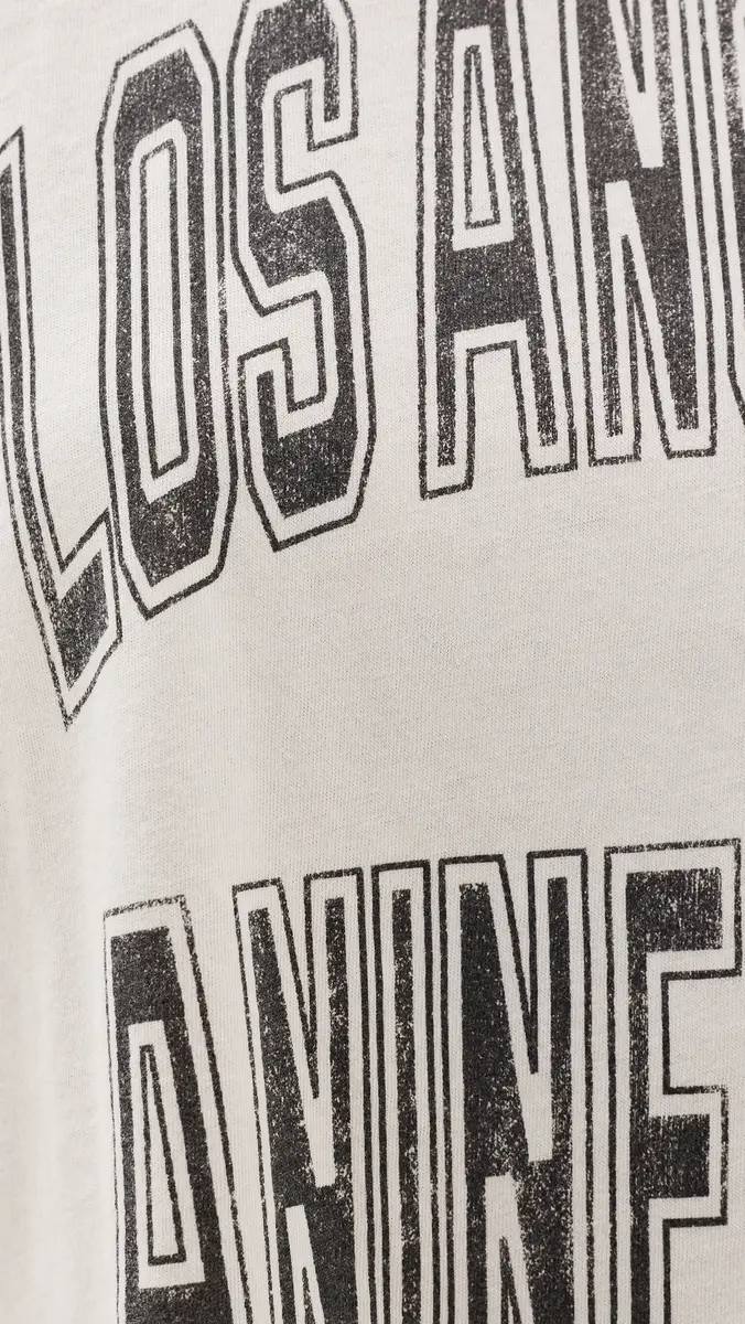 Anine Bing Johnny Cropped Tee | Thumbnail 6