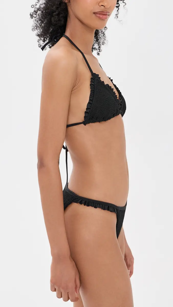 Hunza G Ruffle Tie Bikini Set | Thumbnail 4 Hunza G Ruffle Tie Bikini Set | Thumbnail 4