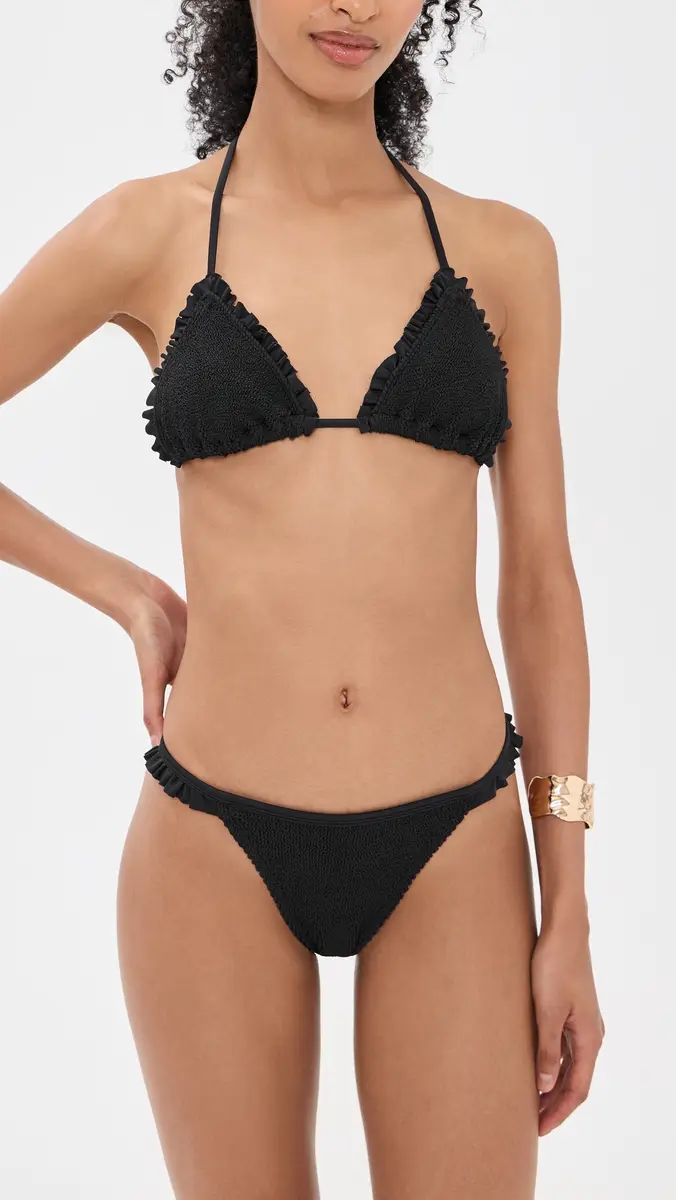 Hunza G Ruffle Tie Bikini Set | Thumbnail 5 Hunza G Ruffle Tie Bikini Set | Thumbnail 5
