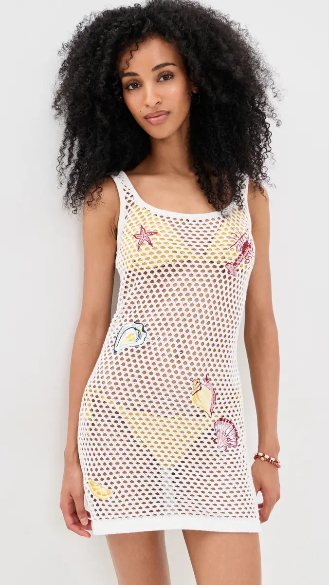 MINKPINK Soleia Crochet Cover Up Mini Dress | Thumbnail 2 MINKPINK Soleia Crochet Cover Up Mini Dress | Thumbnail 2